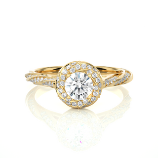 1.50 Carat 925 Sterling Silver Moissanite Ring in Halo Setting