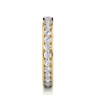 Channel Setting Women's Engagement Ring yellow gold