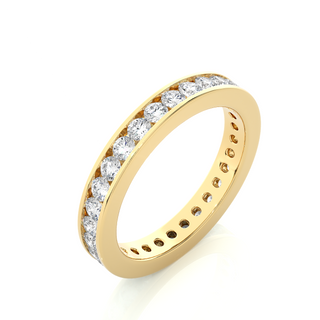 Channel Setting Women's Engagement Ring yellow gold