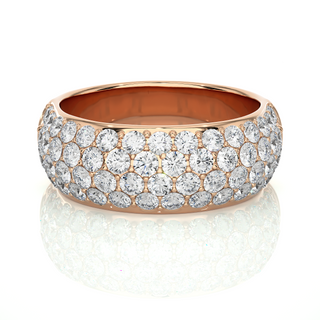 Clustered Moissanite Wedding Ring rose gold