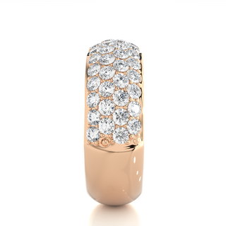 1.5 Carat Round Moissanite Wedding Band In Rose Gold