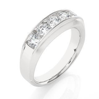 Five Stone Channel Setting Ring silver