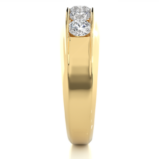 Five Stone Channel Setting Ring yellow gold