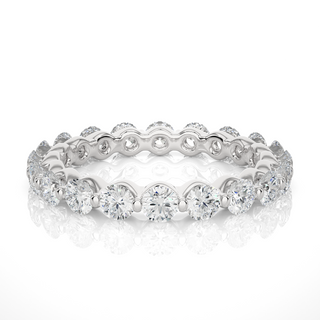Floating Moissanite Wedding Ring For Women silver