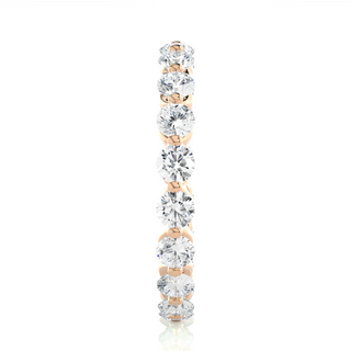 Floating Moissanite Wedding Ring For Women rose gold