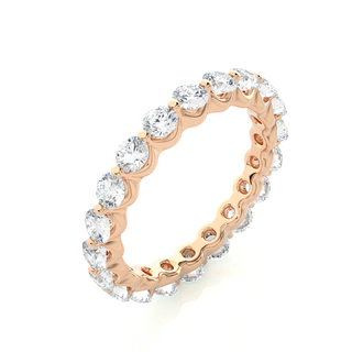 Floating Moissanite Wedding Ring For Women rose gold