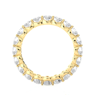 Floating Moissanite Wedding Ring For Women yellow gold