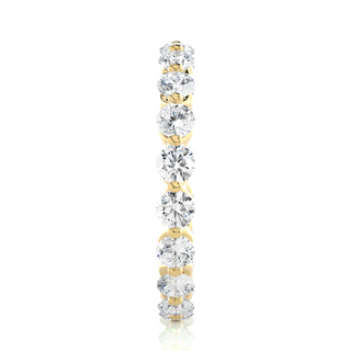 Floating Moissanite Wedding Ring For Women yellow gold