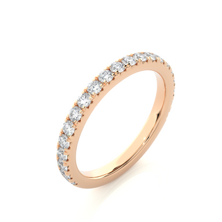1 Carat Moissanite Eternity Band In Rose Gold