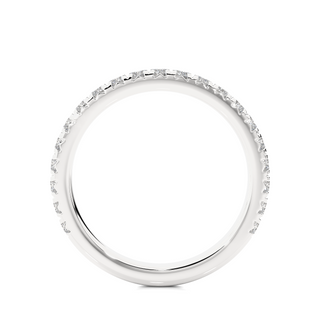 1 Carat Moissanite Eternity Band In Silver