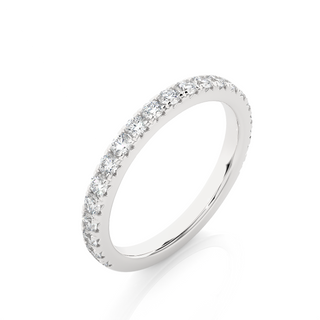 1 Carat Moissanite Eternity Band In Silver
