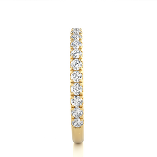 1 Carat Moissanite Eternity Band In Yellow Gold