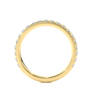 1 Carat Moissanite Eternity Band In Yellow Gold