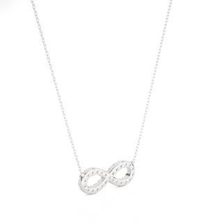 Infinity Round Stone Moissanite Pendant silver