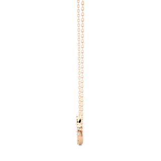Infinity Round Stone Moissanite Pendant rose gold