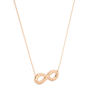 Infinity Round Stone Moissanite Pendant rose gold