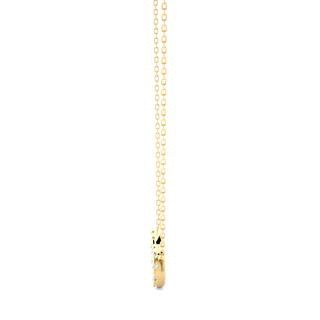 Infinity Round Stone Moissanite Pendant yellow gold