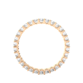 Infinty Round shape Moissanite Ring rose gold