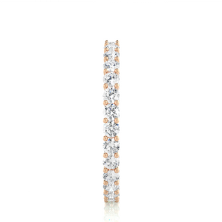 Infinty Round shape Moissanite Ring rose gold