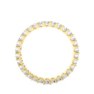 Infinty Round shape Moissanite Ring yellow gold