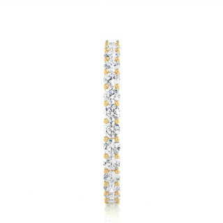 Infinty Round shape Moissanite Ring yellow gold