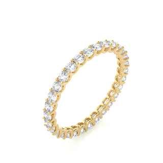 Infinty Round shape Moissanite Ring yellow gold