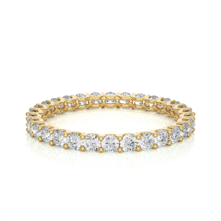 1 Carat Round Shape Moissanite Infinity Wedding Band In White Gold