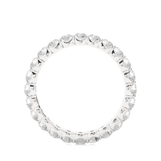 Moissanite Bar Setting Wedding Ring silver