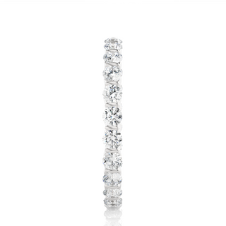 Moissanite Bar Setting Wedding Ring silver