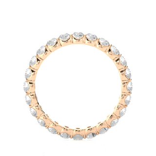 Moissanite Bar Setting Wedding Ring rose gold
