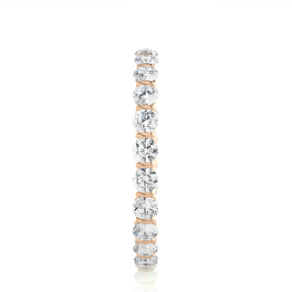 Moissanite Bar Setting Wedding Ring rose gold