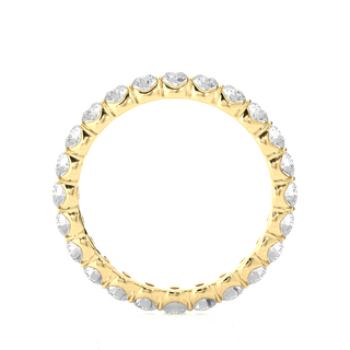 Moissanite Bar Setting Wedding Ring yellow gold