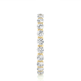 Moissanite Bar Setting Wedding Ring yellow gold