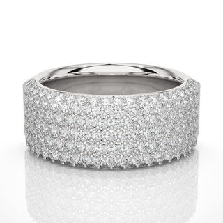 Moissanite Pave Wedding Band white gold