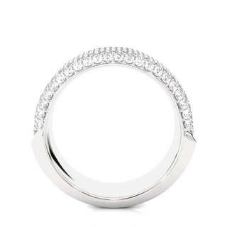 2 Carat Moissanite Micro Pave Wedding Band In White Gold