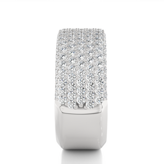 2 Carat Moissanite Micro Pave Wedding Band In White Gold