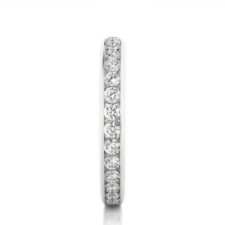 Moissanite Round Shape Womens's Engagement Ring silver