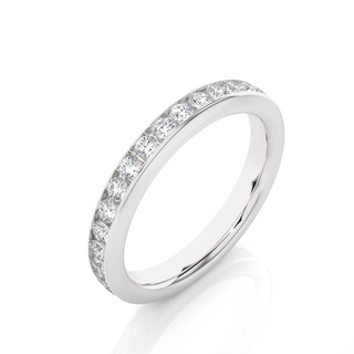 Moissanite Round Shape Womens's Engagement Ring silver