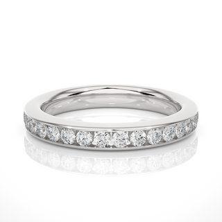 Moissanite Round Shape Womens's Engagement Ring silver