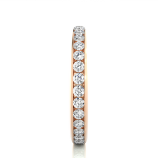 Moissanite Round Shape Womens's Engagement Ring rose gold