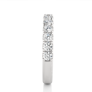1 Ct Moissanite V-Split Half Eternity Band In White Gold