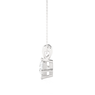 0.5 Ct Princess Cut Solitaire Moissanite Pendant in Silver