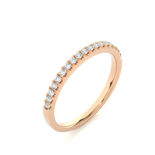 1.40 mm V-split Moissnaite Ring rose gold