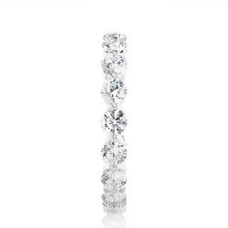 Round Shape Bar Setting Moissanite Ring silver