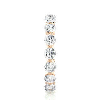 Round Shape Bar Setting Moissanite Ring rose gold