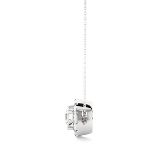 Round Shape Slim Scallop Pendat white gold