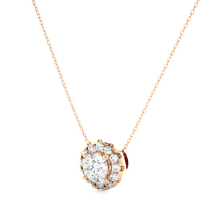 Round Shape Slim Scallop Pendat rose gold