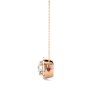 Round Shape Slim Scallop Pendat rose gold