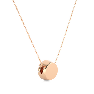 Round Shape Slim Scallop Pendat rose gold