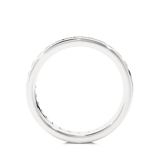 Round Stone Channel Setting Moissanite Ring white gold